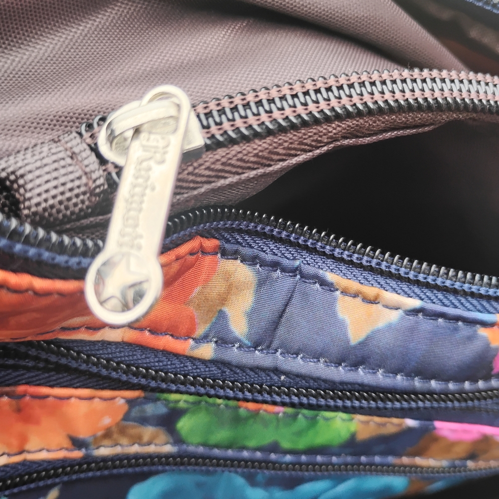 RUIMOTI Floral Crossbody Bag in Navy with Pink & Blue Flowers - Picture 4 of 6